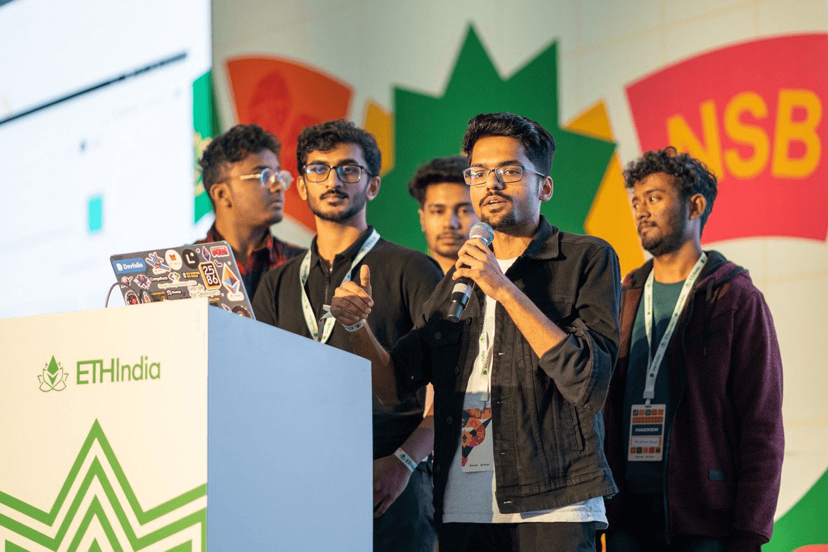 Showcasing Khoj at ETHIndia'24 after making the top 10 out of 800+ teams.