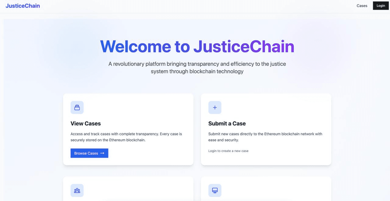 JusticeChain screenshot