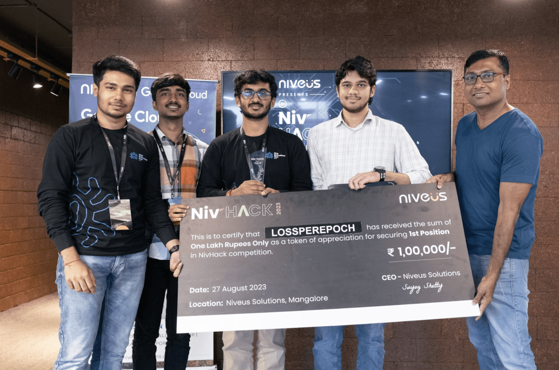 Team LossPerEpoch, first place at NivHack'23.